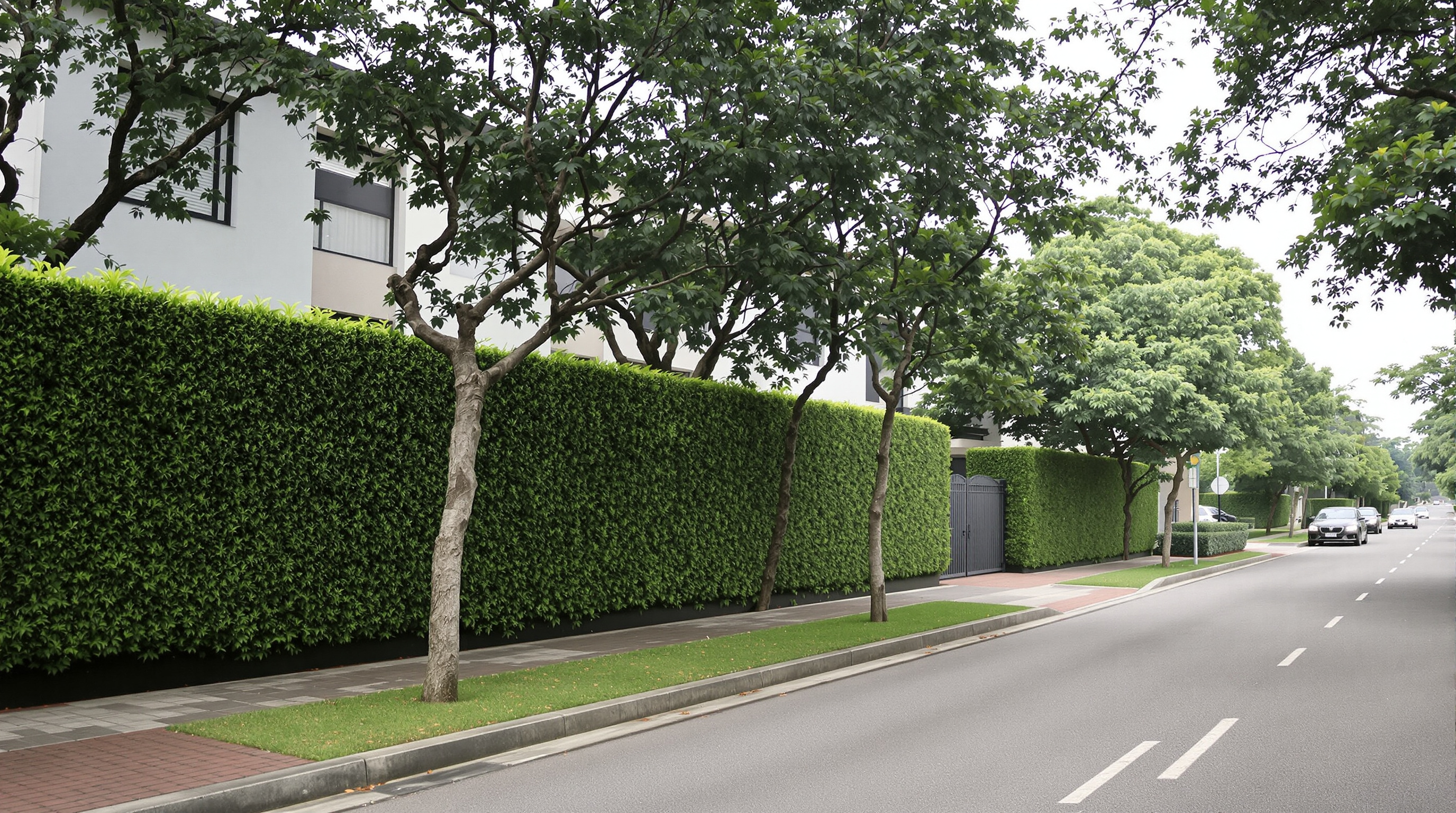 Rua residencial de Alphaville Barueri SP com casas de luxo e paisagismo