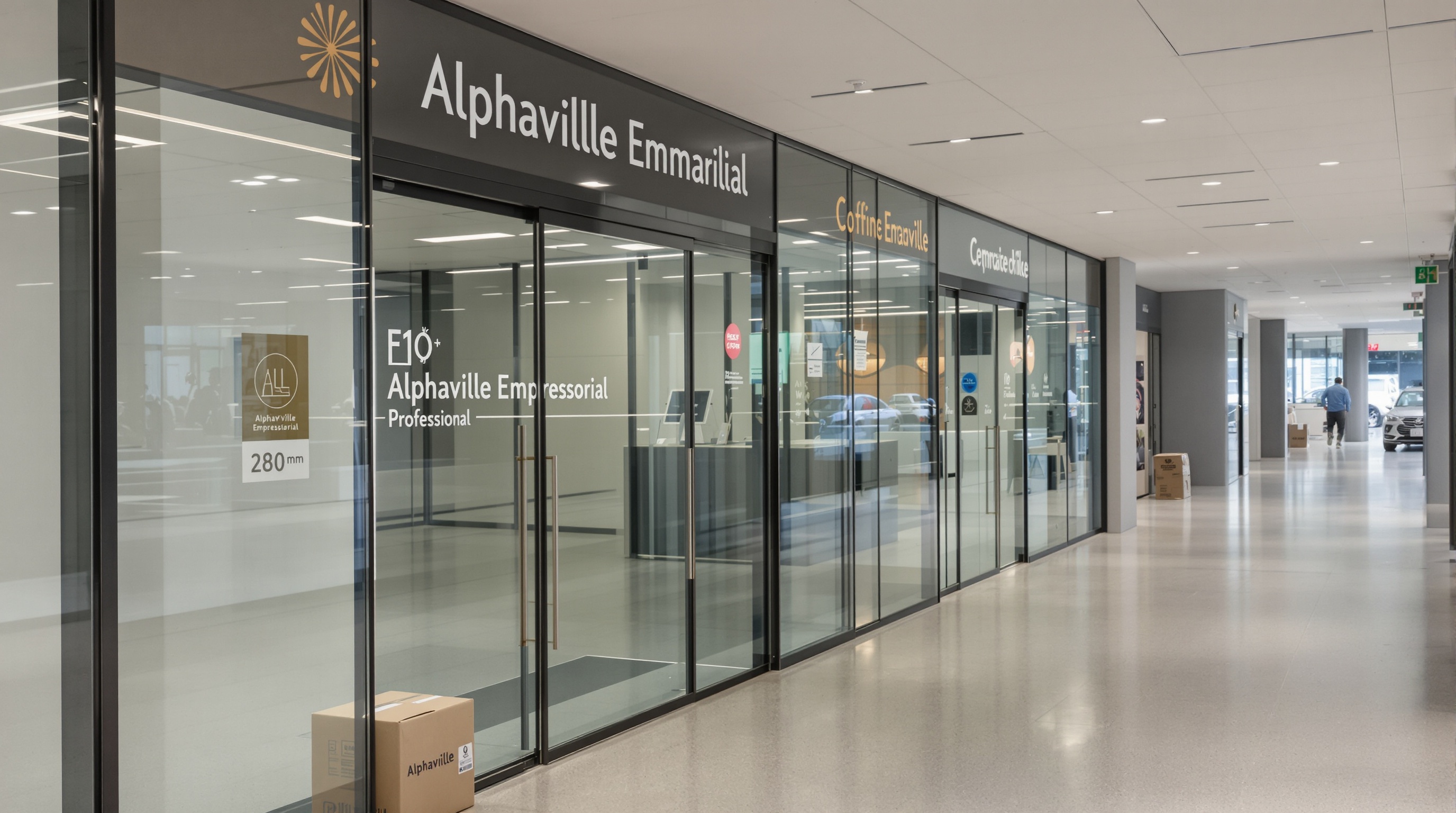 Corredor de escritórios corporativos em Alphaville Empresarial com salas de serviços