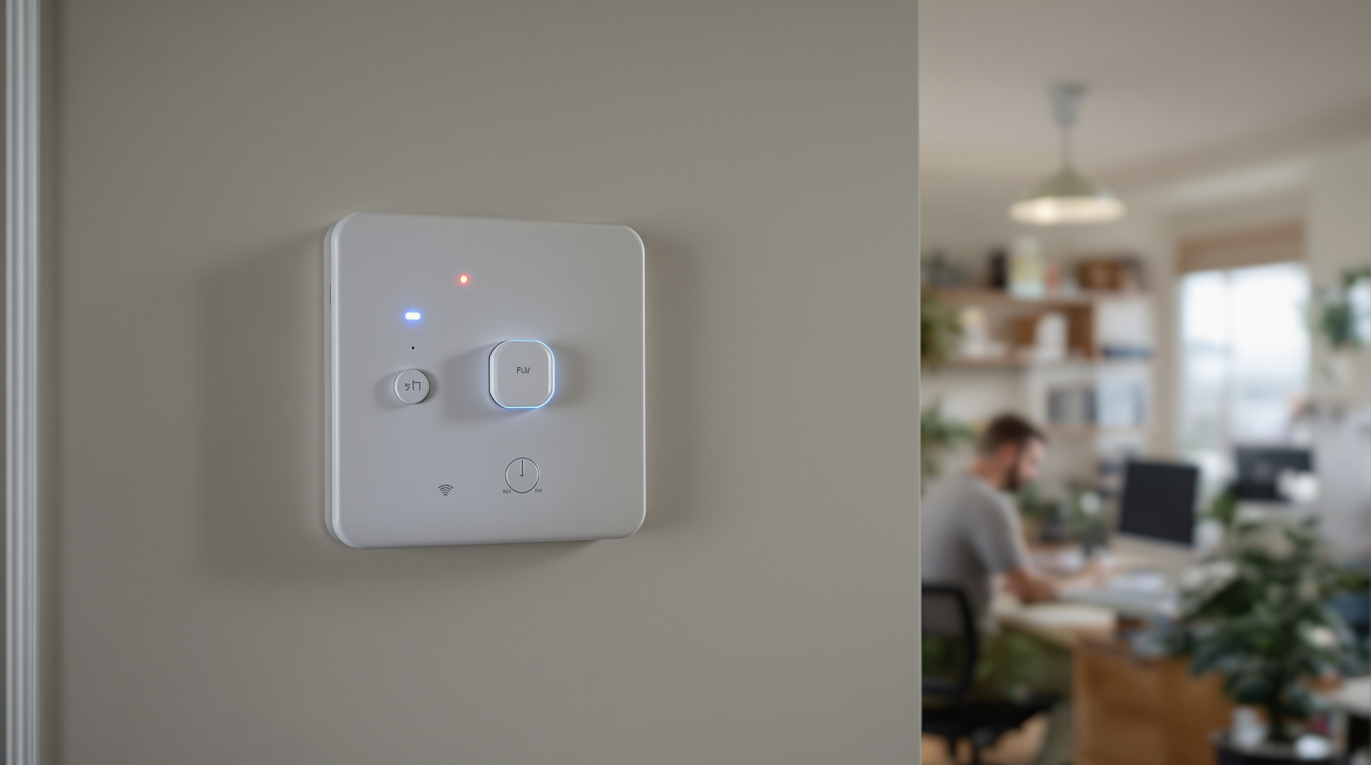 Hub de automação e sensores IoT integrados na arquitetura da casa inteligente