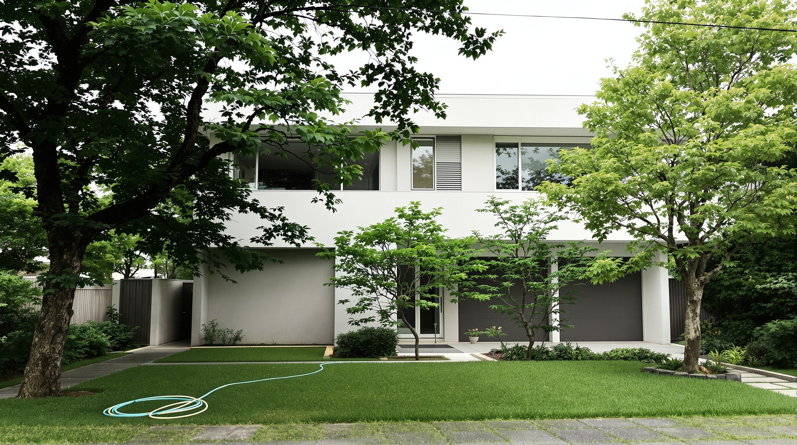 Casa de luxo no Itahye com fachada moderna e jardim privado