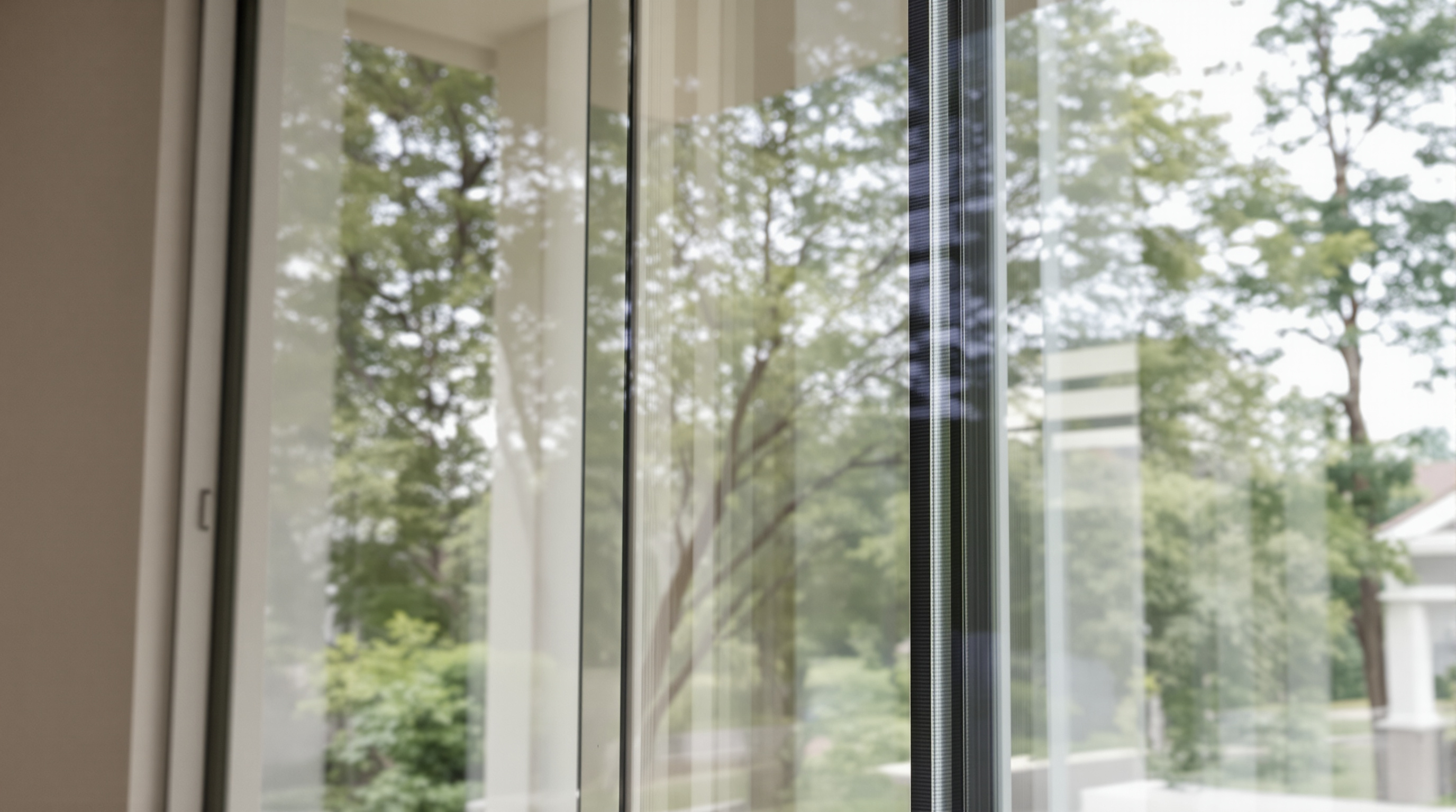 Detalhe de esquadria de alta performance integrada ao design de conforto térmico