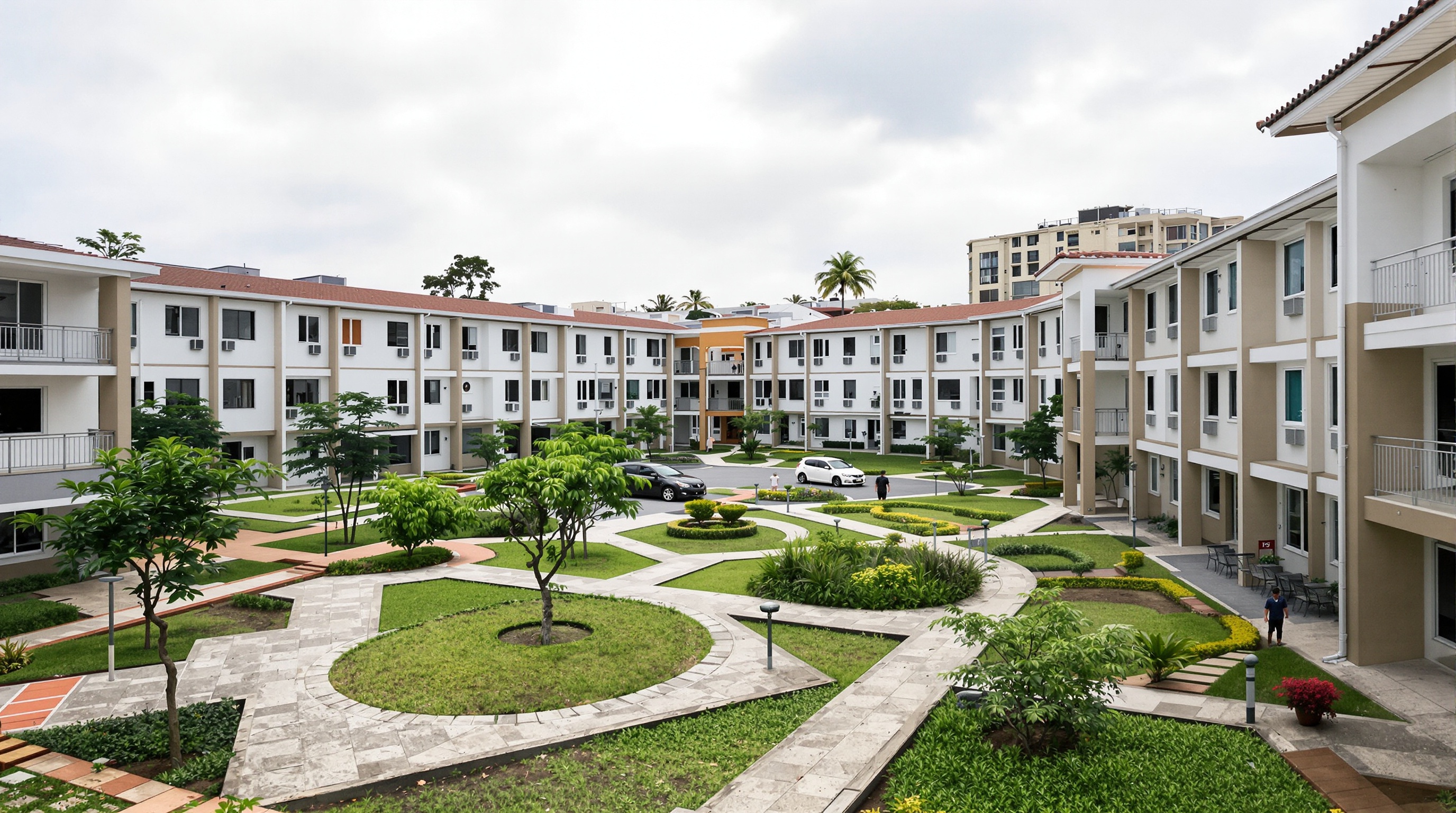 Vista da infraestrutura plurilíngue da escola Fazenda Boa Vista integrada ao Boa Vista Village
