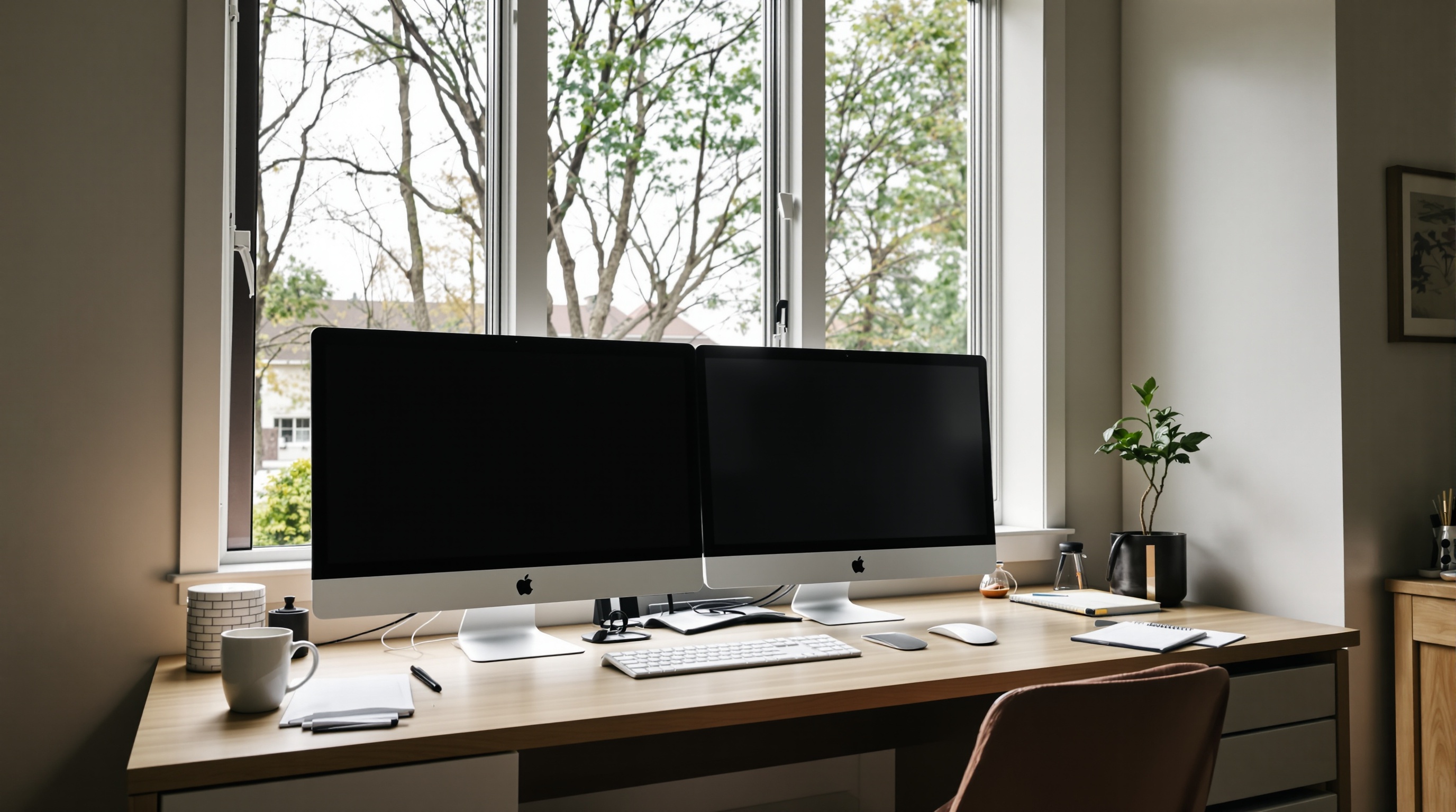 Home office em casa de luxo de Alphaville com vista para áreas verdes