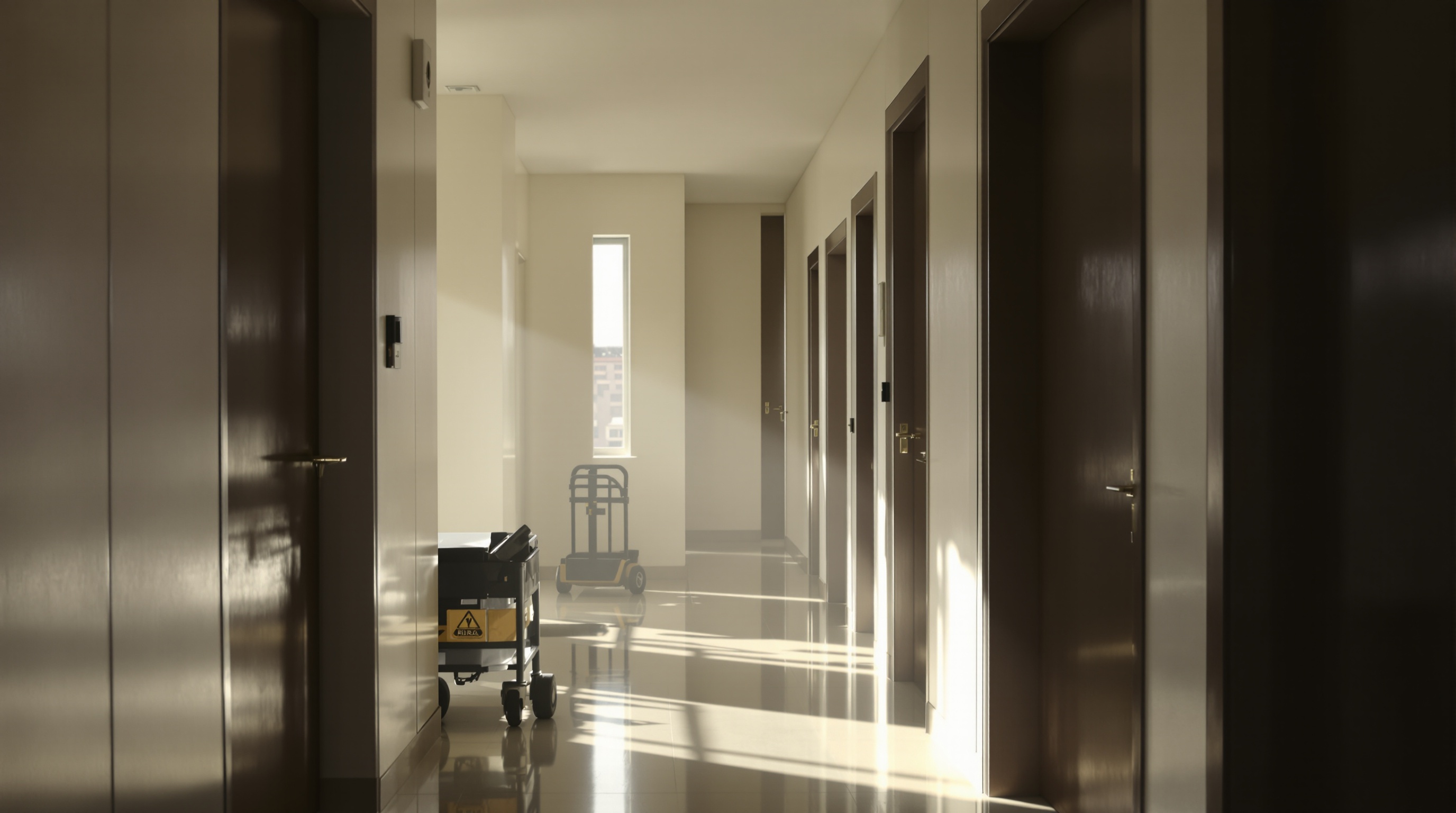Corredor interno de apartamento de luxo em Faria Lima com múltiplas fechaduras digitais especificadas