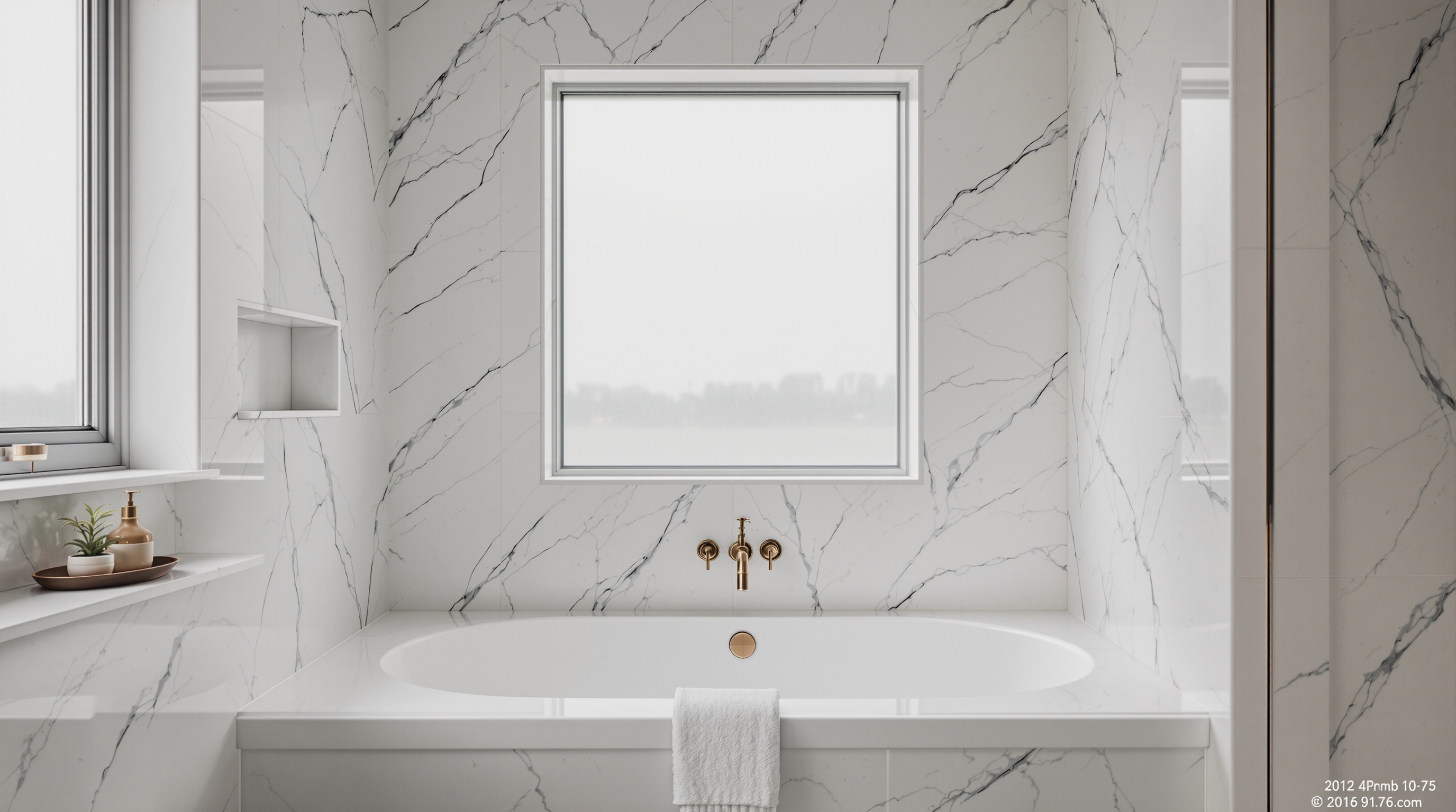 Banheiro spa de harmonia ambiente em imóvel de luxo, com luz natural e design minimalista integrando bem-estar