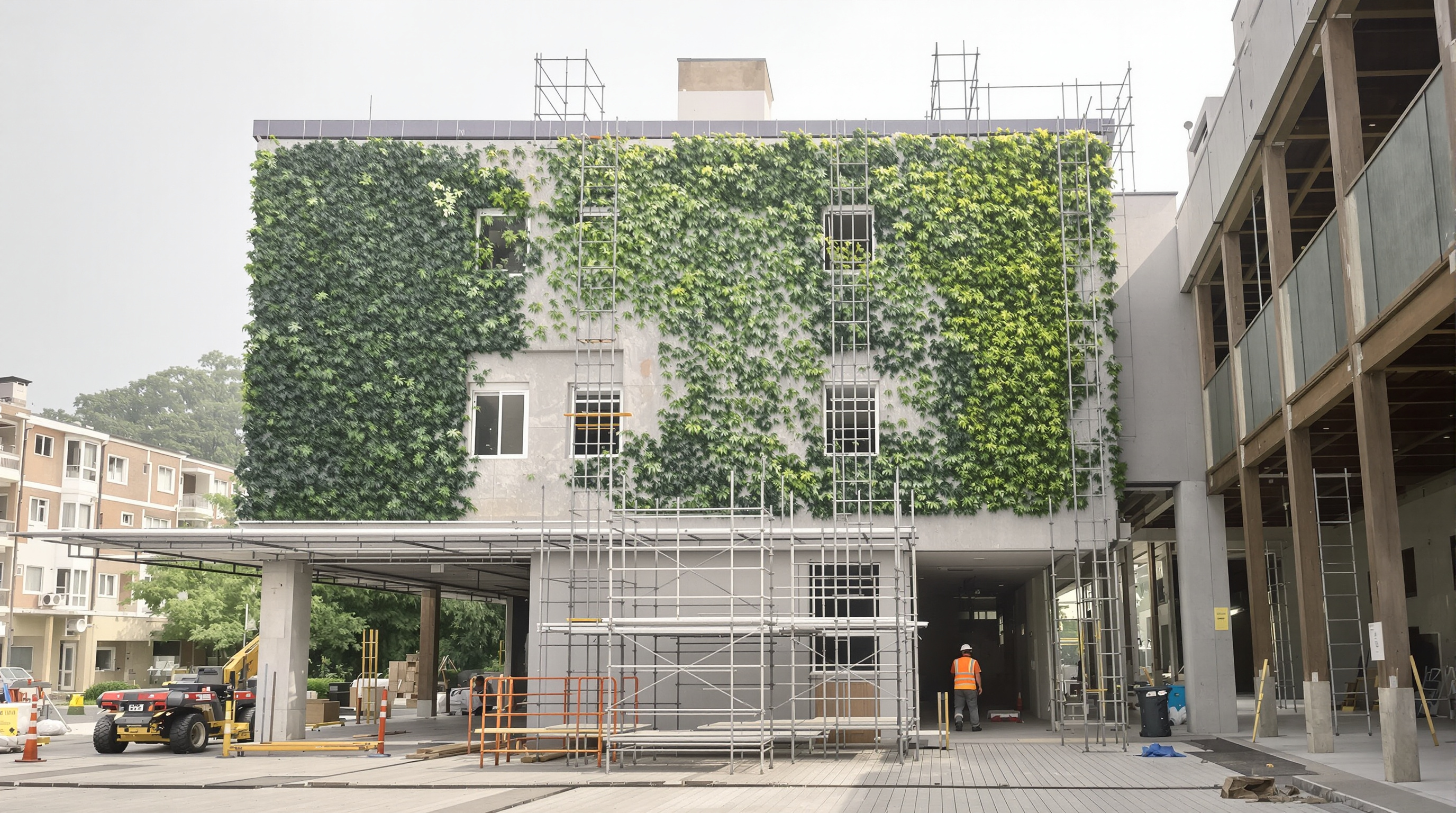 Projeto de retrofit ESG em edifício central com reuso de água e fachada verde