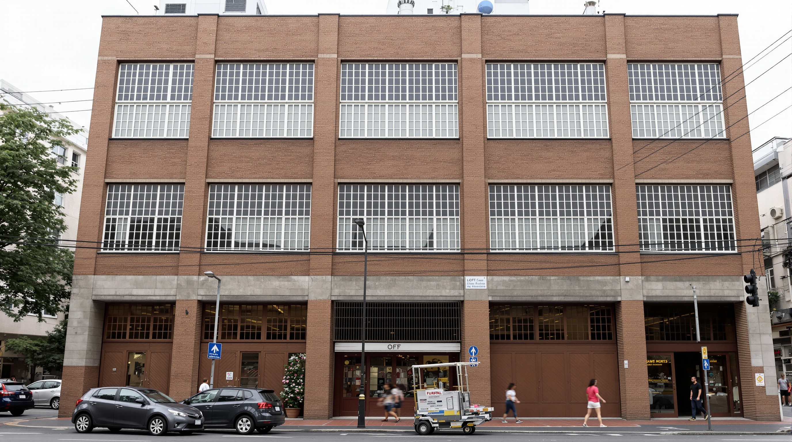 Loft em bairro premium de São Paulo: fachada urbana com janelas generosas e integração visual