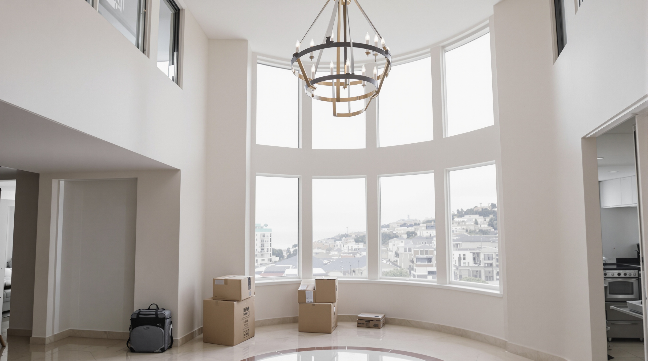 Saguão de apartamento de luxo em Vila Nova Conceição com pé-direito duplo e acabamento em mármore