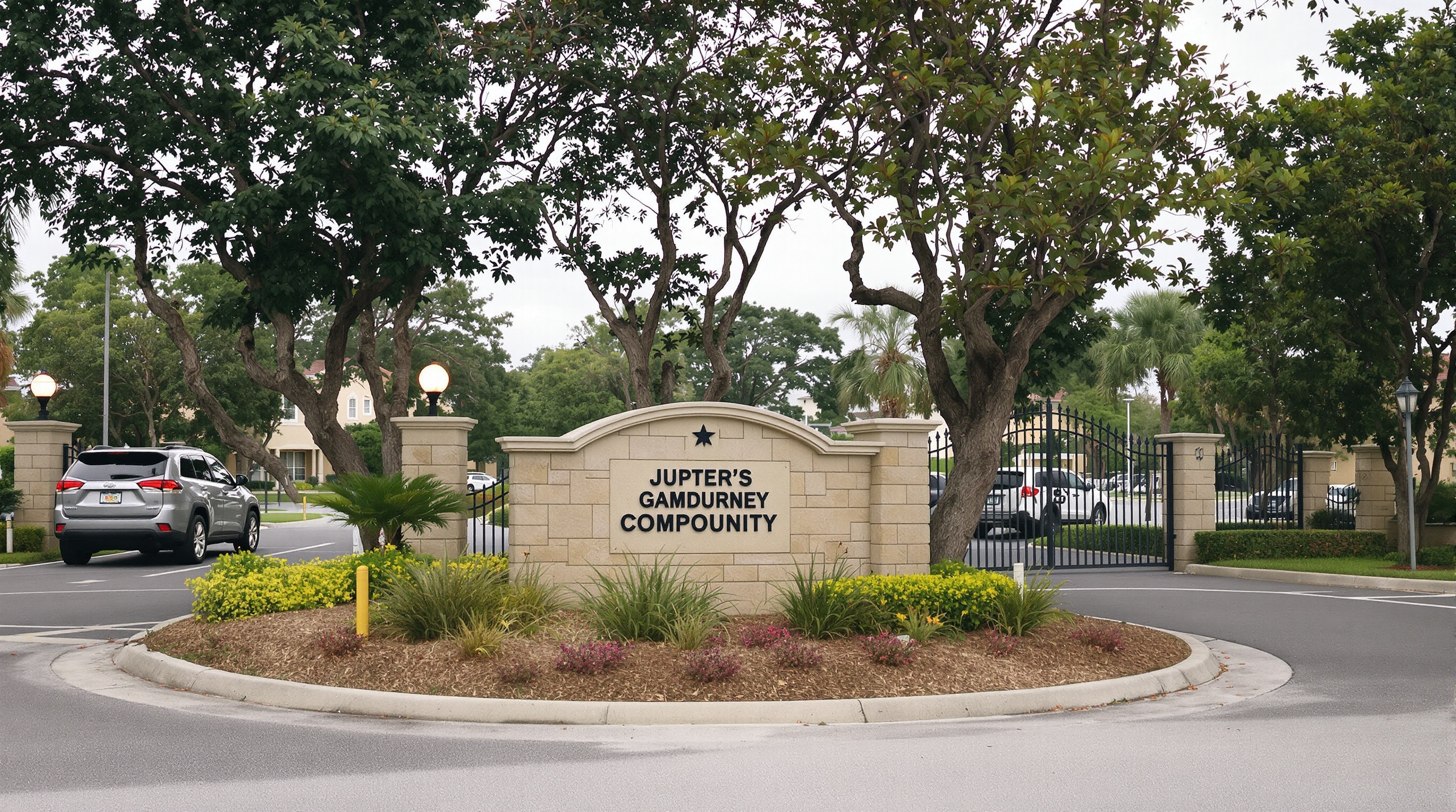 Portaria de comunidade residencial em Palm Beach County, comparativo custo de vida West Palm Beach vs Miami