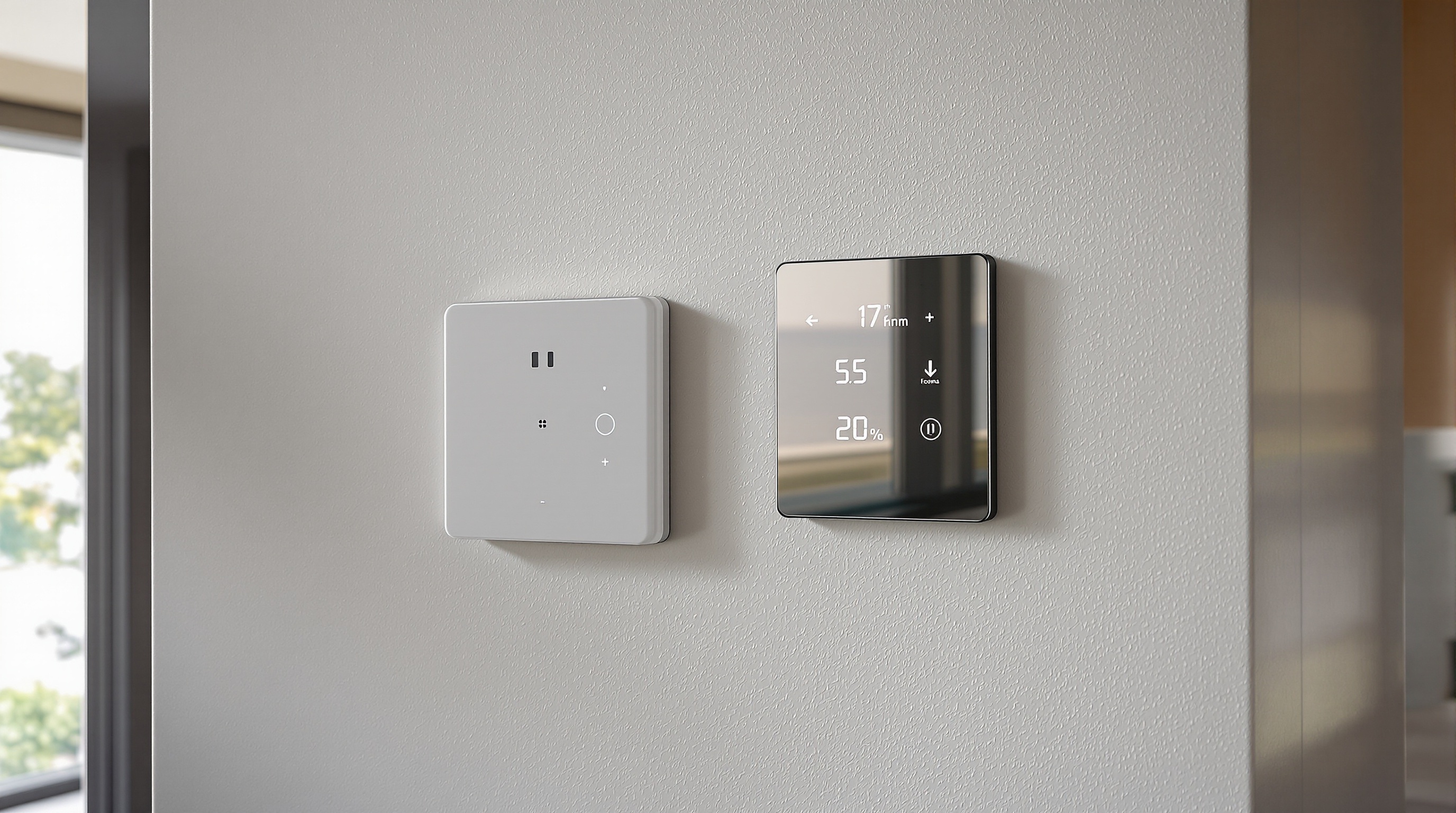Painel de automação residencial inteligente em apartamento de luxo com tecnologia sustentável