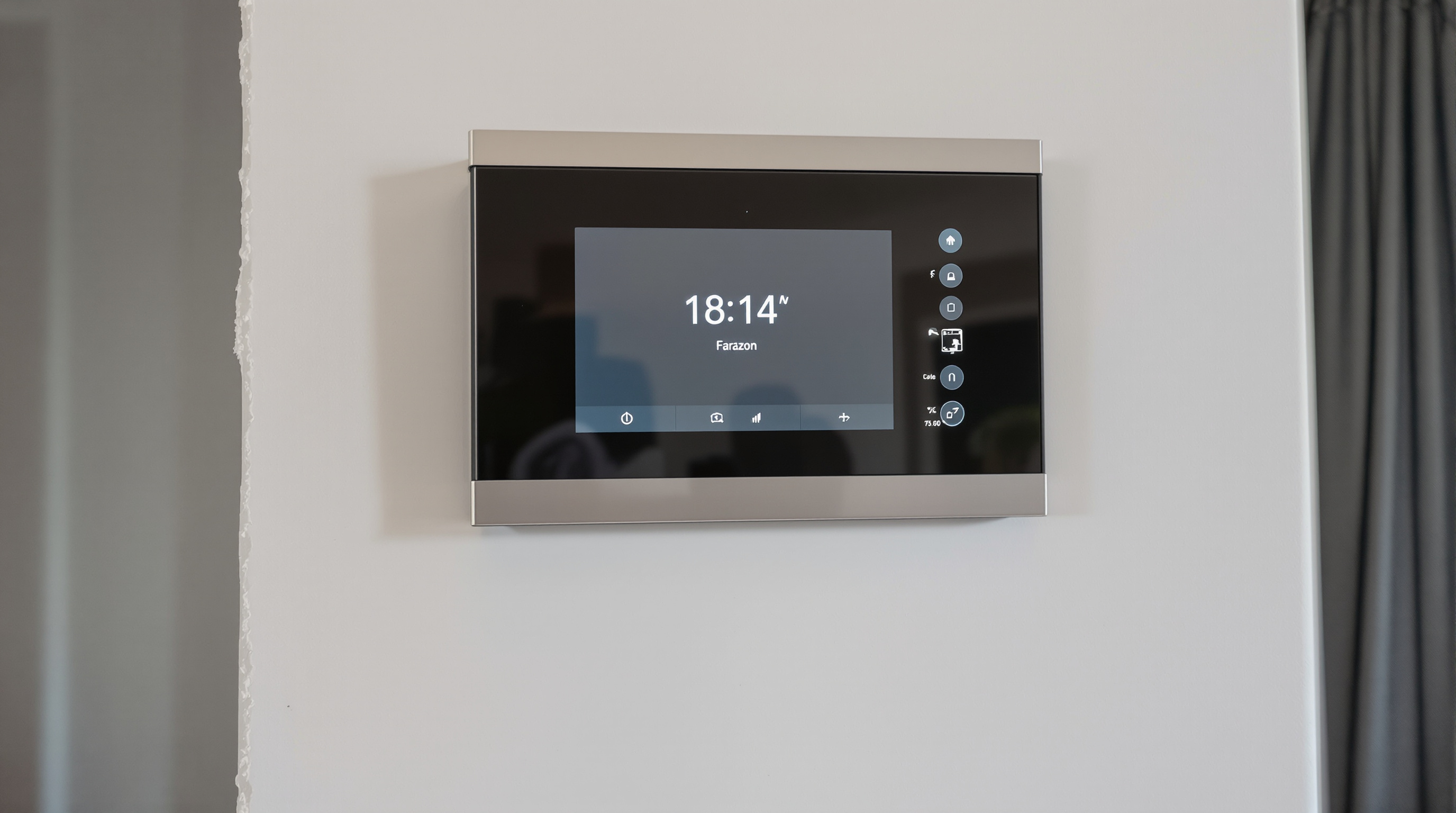 Painel de automação residencial integrado em reforma de alto padrão de apartamento